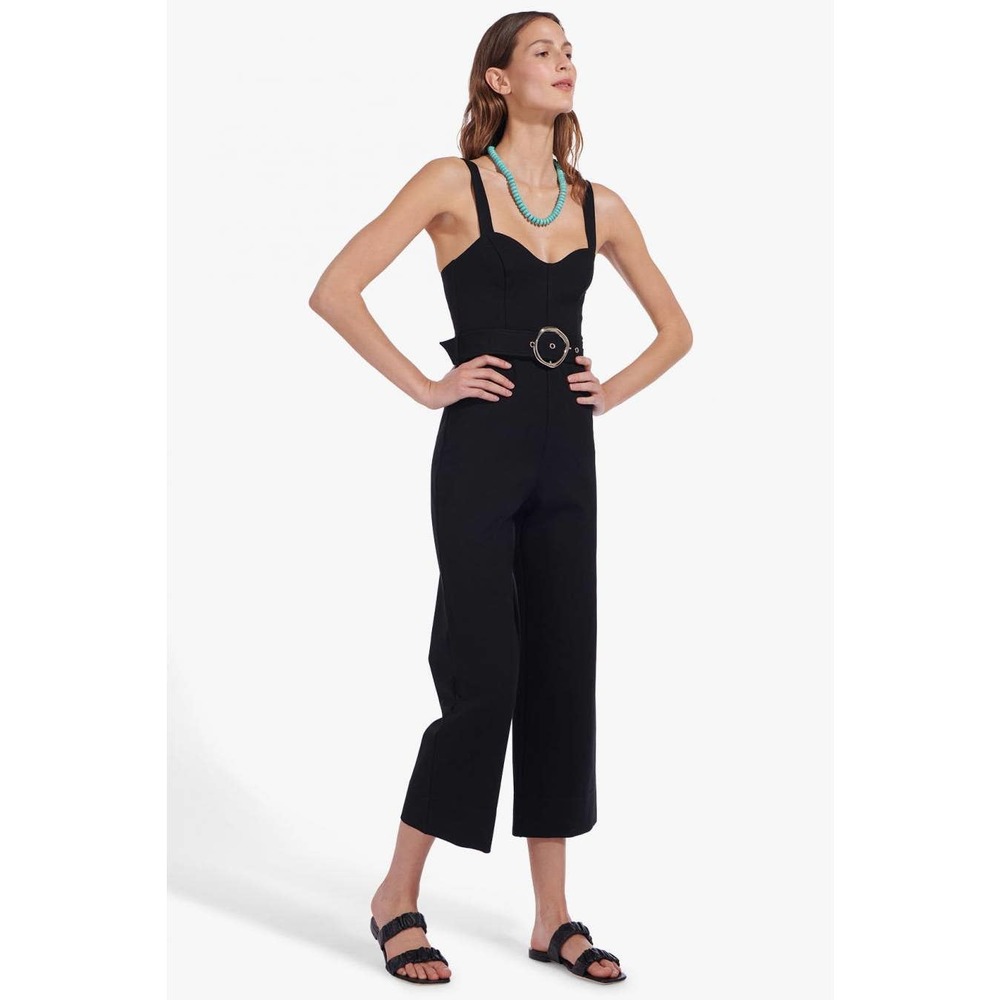 Staud Black Umbria Belted Jumpsuit - Picture 7 of 16